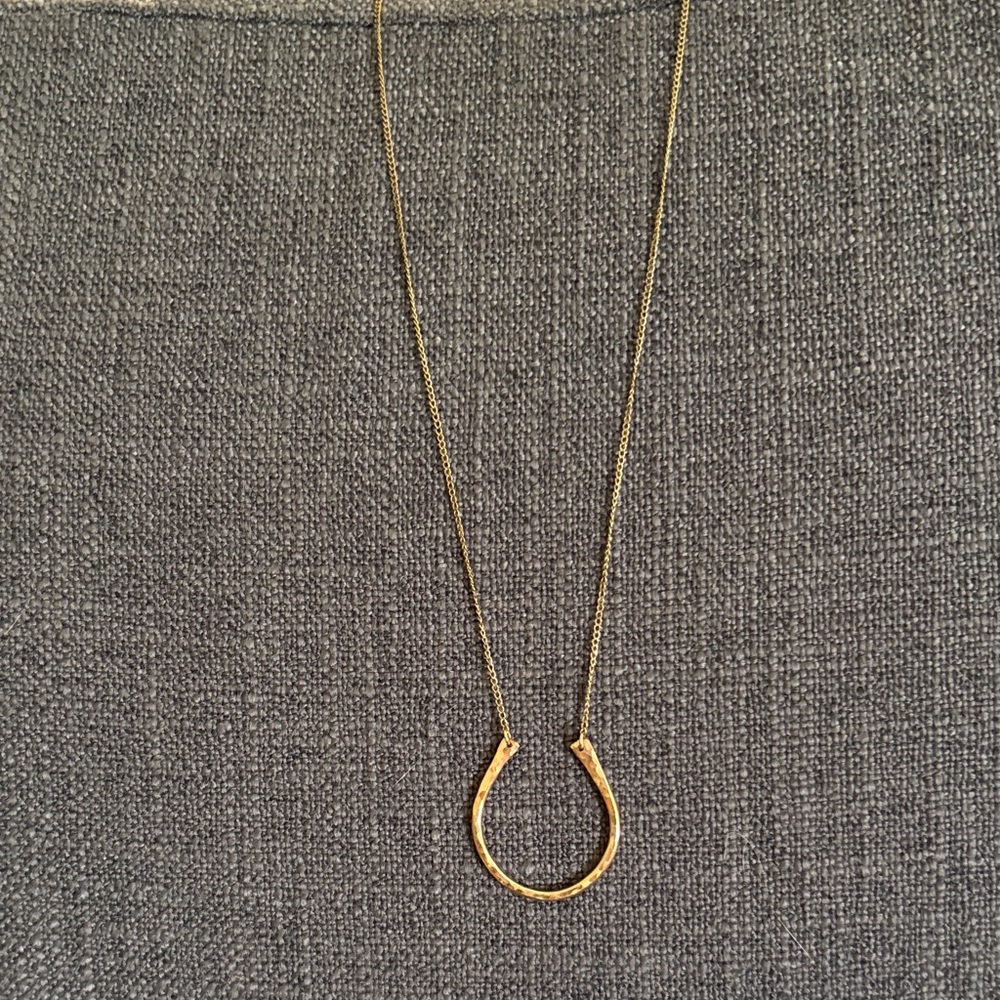 Local California Designer Horseshoe Gold Fill Necklace